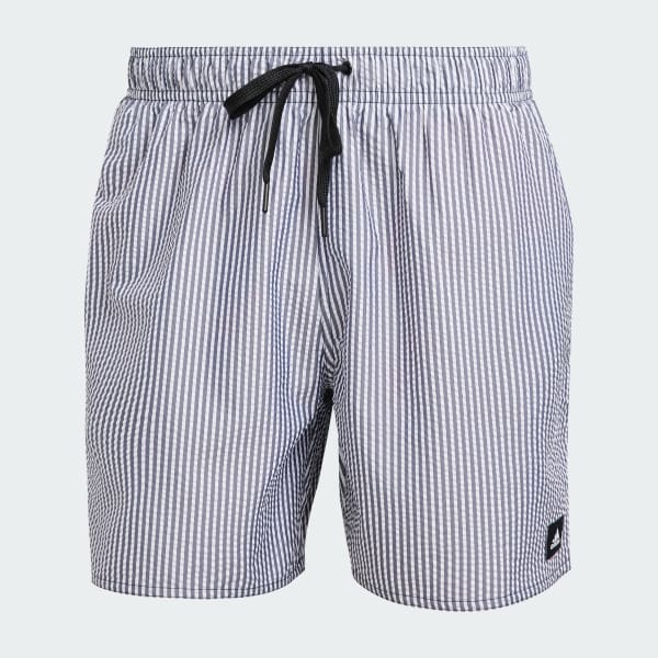 Blue Stripey Classics Swim Shorts Short Length