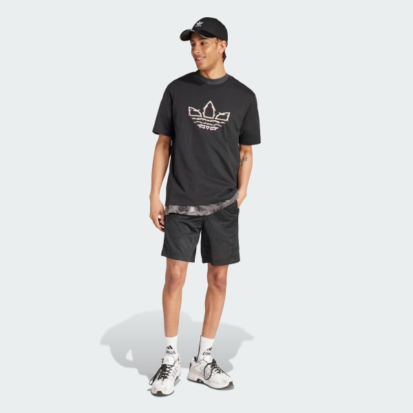 Preto Camiseta Estampada Manga Curta Pride