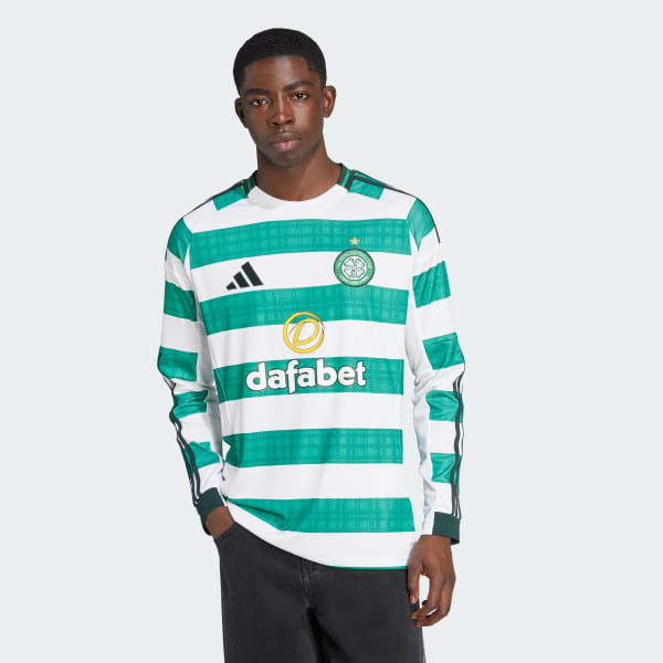 Weiss Celtic FC 25/26 langärmeliges Heimtrikot