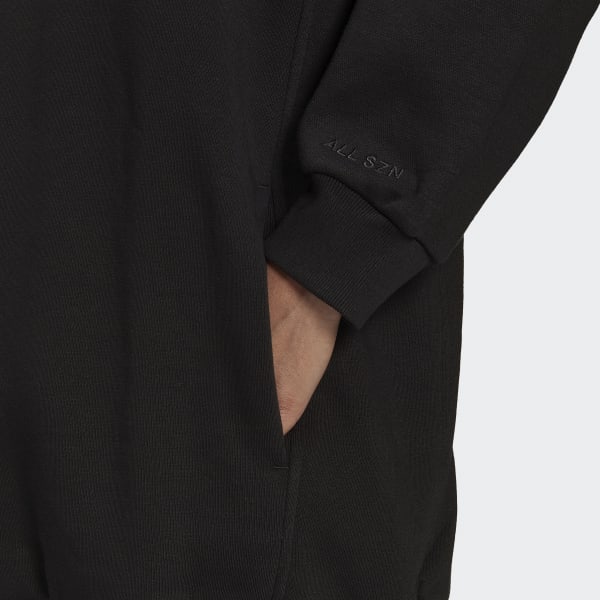 Svart ALL SZN Fleece Long Hoodie CX577