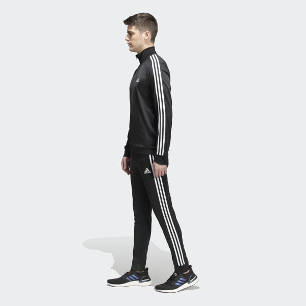Black 3 STRIPES TRICOT TAPING TRACKSUIT ELC19