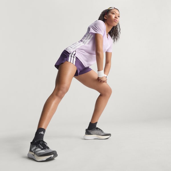 Μωβ Σορτς για τρέξιμο Adizero Gel Pocket