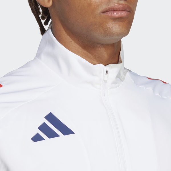 Mens white best sale adidas track jacket