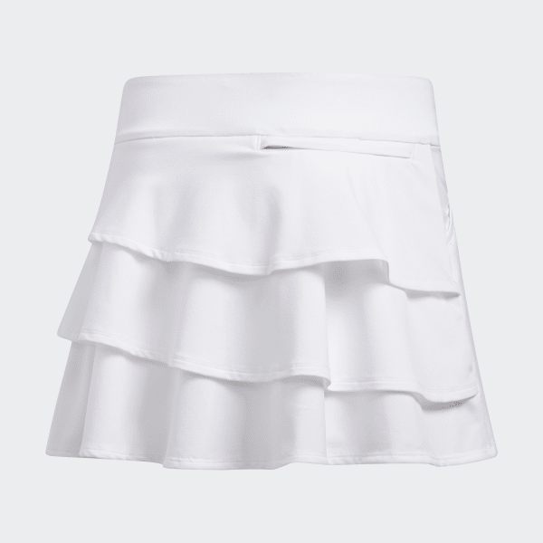 White Ruffled Golf Skort