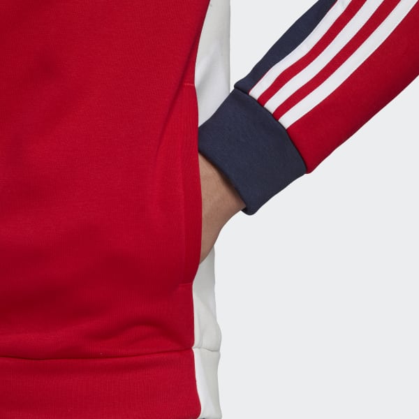 Azul Casaco com Capuz em Fleece Essentials
