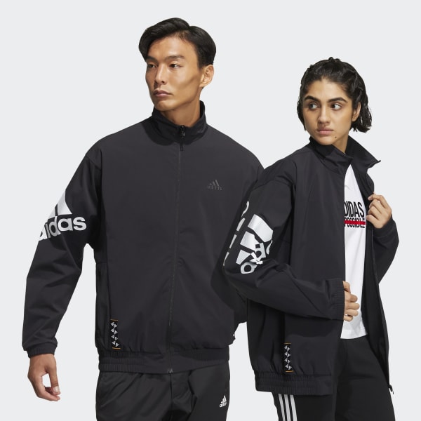 Black Brand Love Woven Jacket (Gender Neutral)