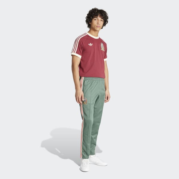 adidas Mexico Adicolor 3 Stripes Tee Burgundy adidas Singapore