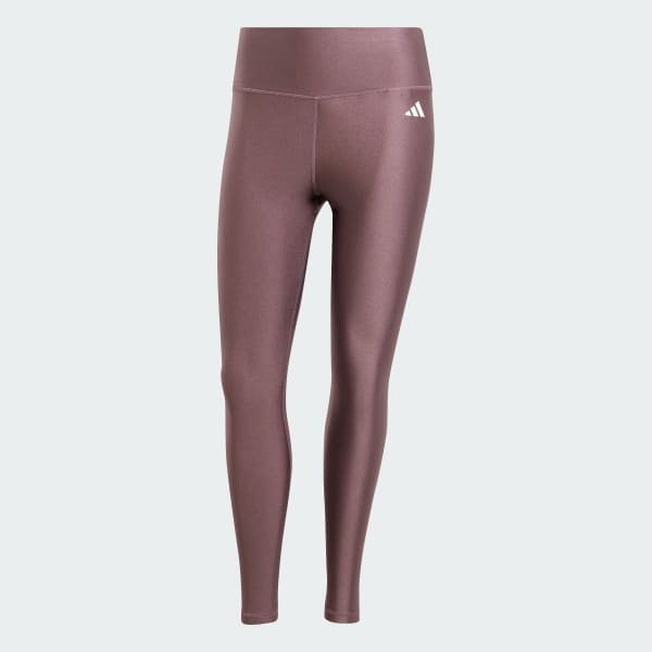 adidas Optime Essentials Shine 7 8 Leggings Purple Free Shipping with adiClub adidas US