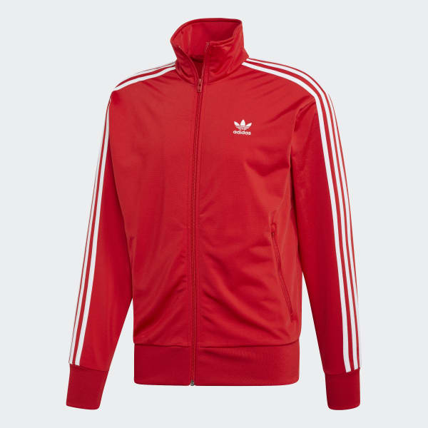 adidas firebird track jacket red