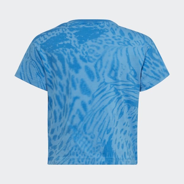 Blue Future Icons Hybrid Animal Print Cotton Regular Tee