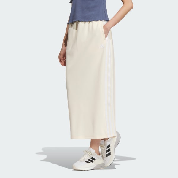 アディダス スリーストライプス ダブルニット Iライン スカート