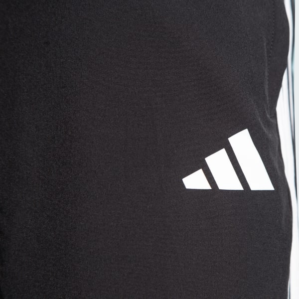 Black Woven adidas 3S Straight Pants