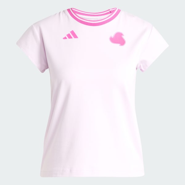 Purple Tiro Cut 3-Stripes Cotton Baby Tee