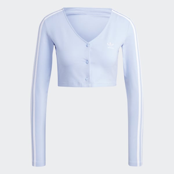 Bla Adicolor Classics 3-Stripes Button Long Sleeve Tee