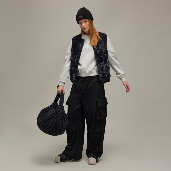 Grey Y-3 Brushed Terry Boxy Crew Sweatshirt