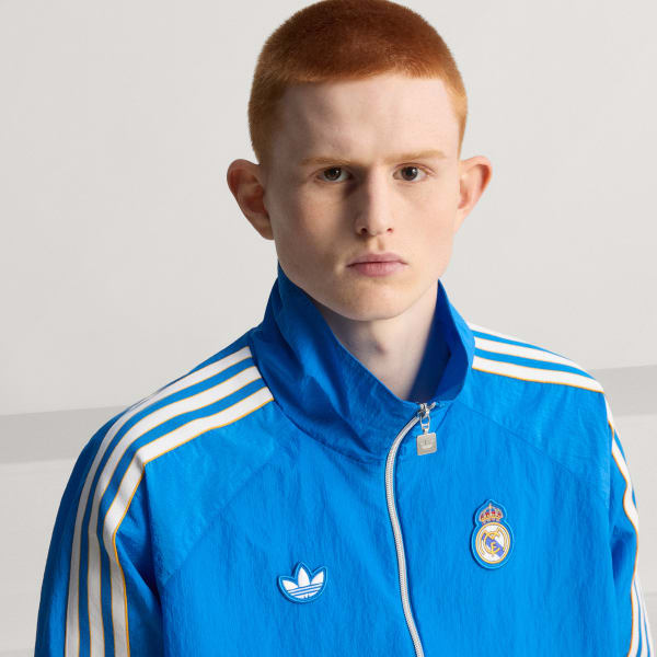 modrá Bunda Real Madrid Terrace Icons Half-Zip