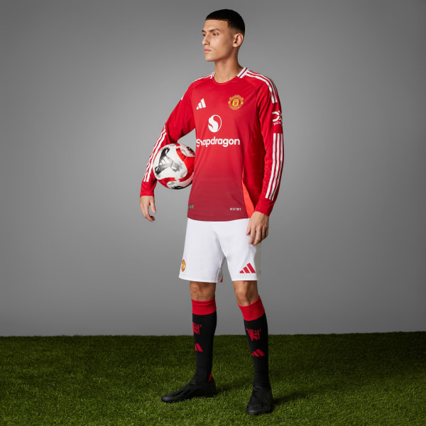 Czerwony Koszulka Manchester United 24/25 Long Sleeve Home Authentic