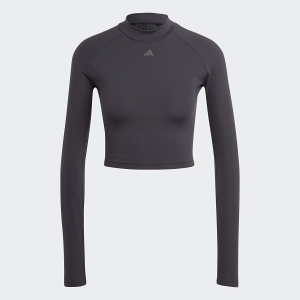 Adidas women's long sleeve top crop top