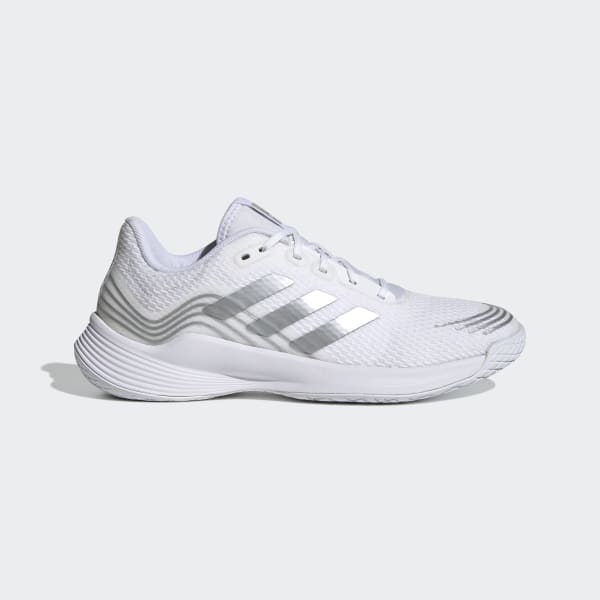White Novaflight Volleyball Shoes