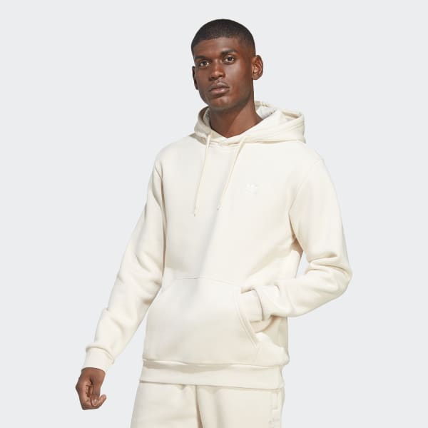 Bezowy Trefoil Essentials Hoodie