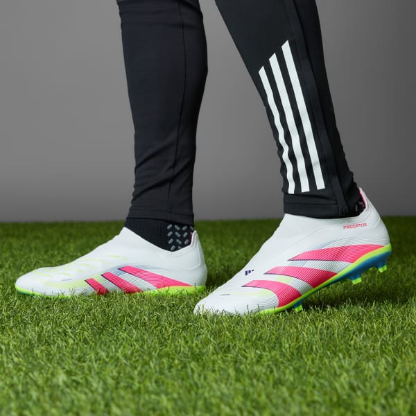 Weiss Predator League Laceless FG/MG Fußballschuh