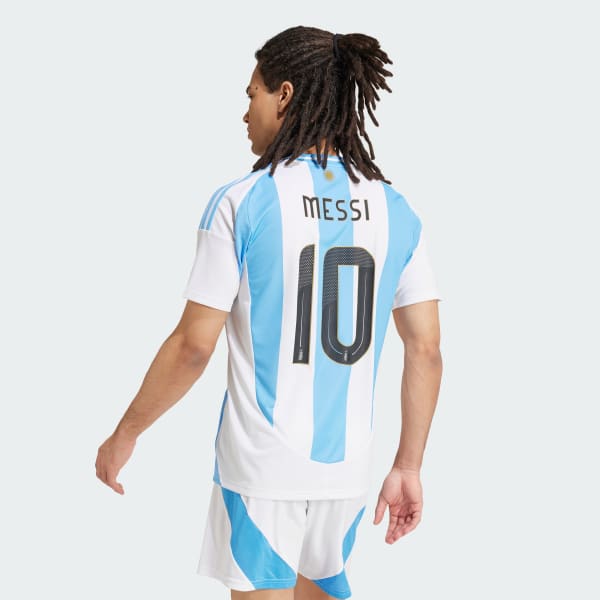White Argentina 24 Messi Home Jersey
