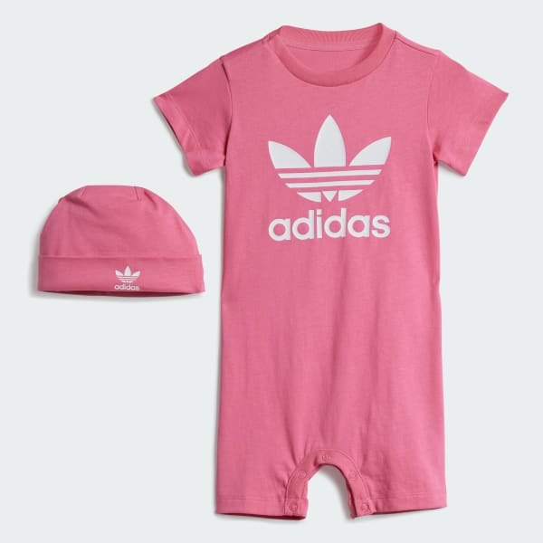 Roze Cadeauset Jumpsuit en Beanie