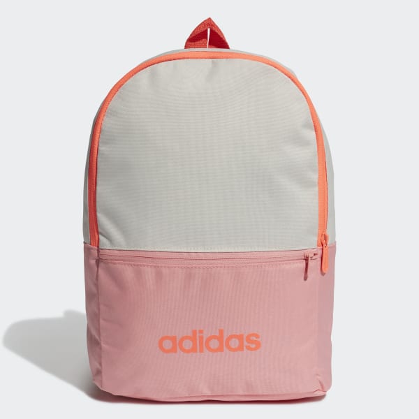 gray and pink adidas backpack