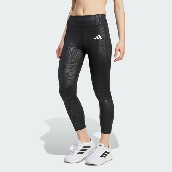 Nero Leggings Optime Animal Print per tutti gli sport