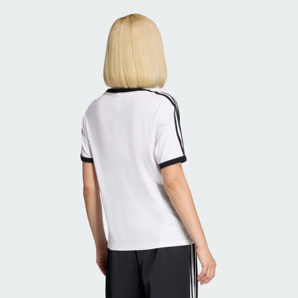 White LINEAR TEE
