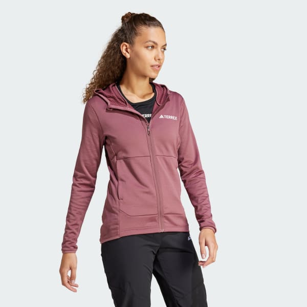 Granate CAMPERA CON CAPUCHA TERREX XPERIOR TELA FLEECE GROSOR BAJO