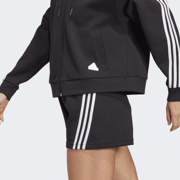 Zwart Future Icons 3-Stripes Ritshoodie