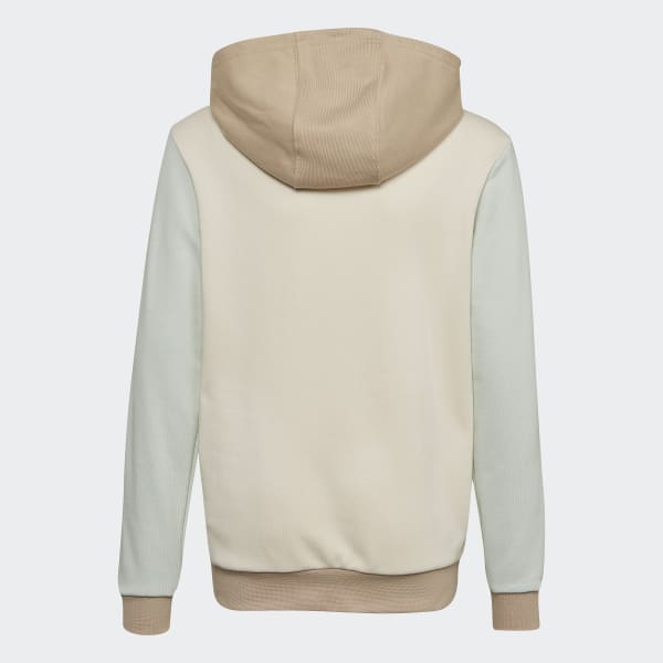 Beige Colorblock Hoodie