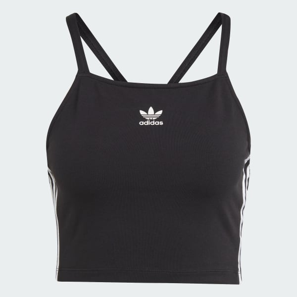 Black adidas crop hot sale