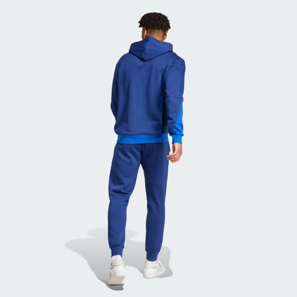 adidas Sportswear Fleece Colorblock Hooded Tracksuit Blue