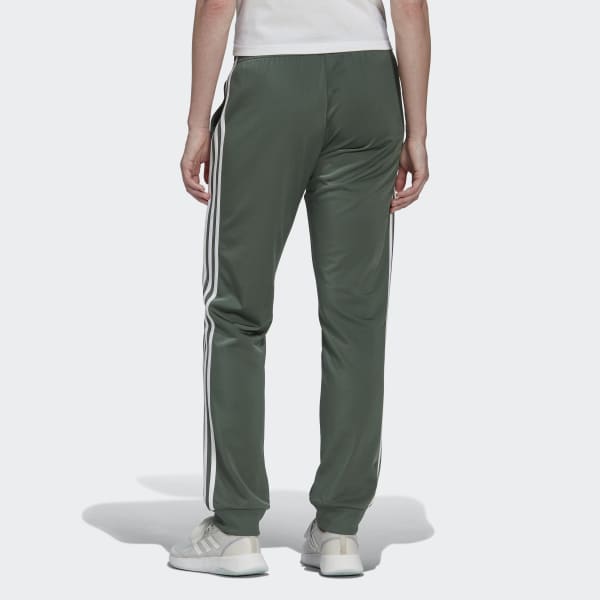 adidas Primegreen Essentials Warm-Up Slim Tapered 3-Stripes Track Pants -  Green