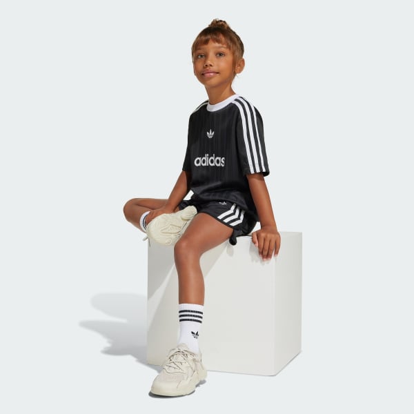Black Football Shorts and Tee Set Kids