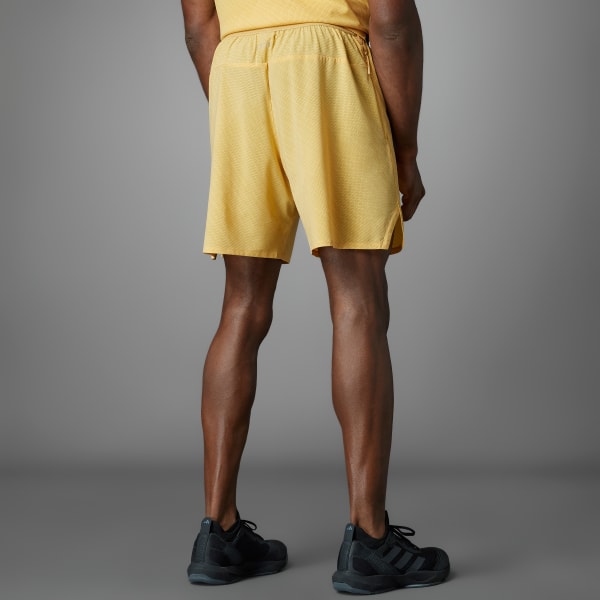 สีเหลือง กางเกงขาสั้นพิมพ์ลาย Designed for Training HIIT Workout HEAT.RDY