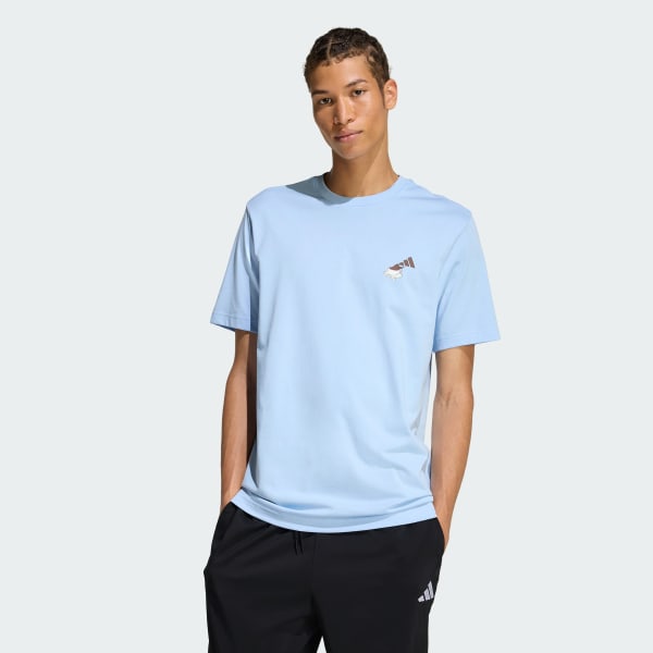 Bleu T-SHIRT GRAPHIQUE COFFEE CAFE CHEESECAKE