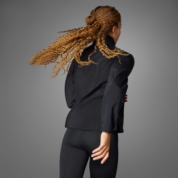 Black Adizero Essentials Running Jacket