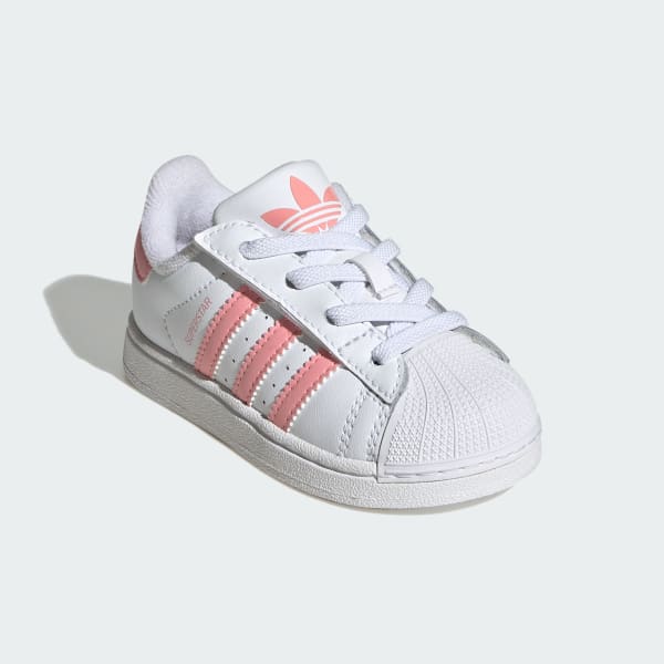 White Superstar II Comfort Closure Elastic Lace Shoes