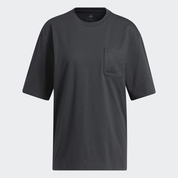 Gris Remera con Bolsillo Hybrid Animal Estampada