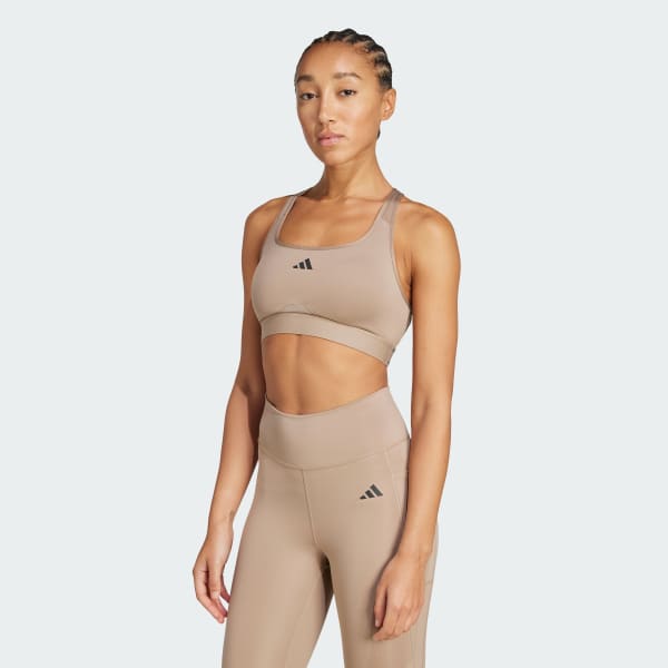 Brown Powerreact Training Medium-Support Bra