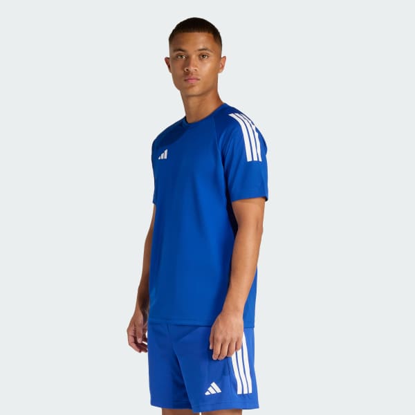 Blue CLIMACOOL SERENO 3-STRIPES T-SHIRT