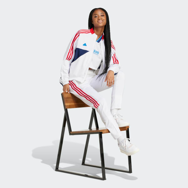 White Tiro Cut 3-Stripes Track Pants