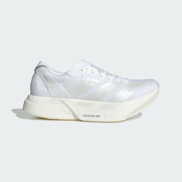 White Adizero Adios Pro 4 Shoes