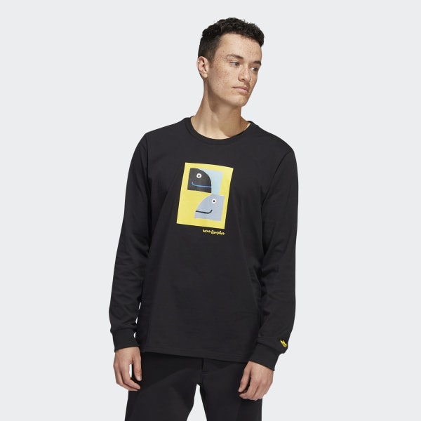 Czerń Shmoofoil Painted Long Sleeve Tee KO525