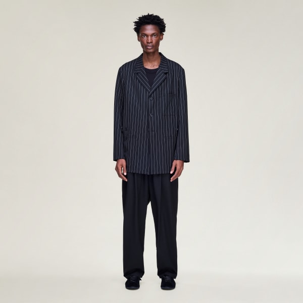 Black Y-3 REFINED WOOL TRACK PANTS