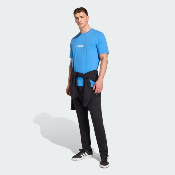 Blue Essentials Linear Single Jersey Tee