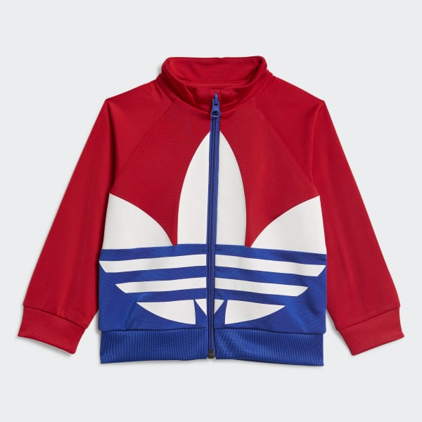adidas track suit red